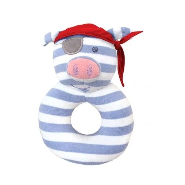 Apple Park™ HochetOrganic Farm Buddies™ Cochon Pirate - Jouets Bio 1 Apple Park™ HochetOrganic Farm Buddies™ Cochon Pirate - Jouets Bio