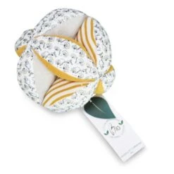 Balle Sensorielle Avec Hochet Fleuri-Ocre 15cm Coton Bio Doudou Et Compagnie® - Doudou Bio Français 9 Balle Sensorielle Avec Hochet Fleuri-Ocre 15cm Coton Bio Doudou Et Compagnie® - Doudou Bio Français -Jouets De Confort En Peluche Boutique balle sensorielle avec hochet fleuri ocre 15cm coton bio doudou et compagnie doudou bio francais 2