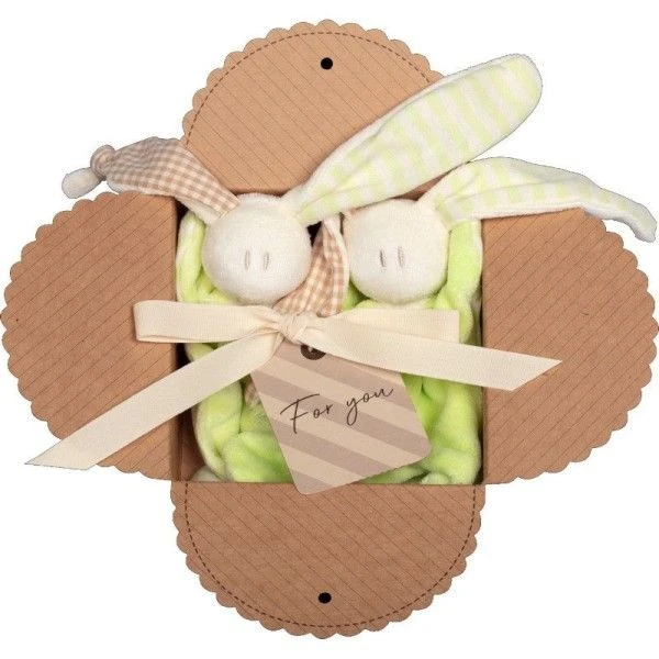 Coffret 2 Doudous HochetCoton Bio Keptin-jrLittle Toddel Lime 16cm - Doudou Bio 1 Coffret 2 Doudous HochetCoton Bio Keptin-jrLittle Toddel Lime 16cm - Doudou Bio