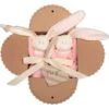 Coffret 2 Doudous HochetCoton Bio Keptin-jrLittle Toddel Rose 16cm - Doudou Bio