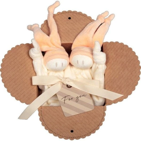 Coffret 2 Doudous Keptin-Jr Coton Bio Zmooz Pêche Small 16 Cm - Doudou Bio 1 Coffret 2 Doudous Keptin-Jr Coton Bio Zmooz Pêche Small 16 Cm - Doudou Bio