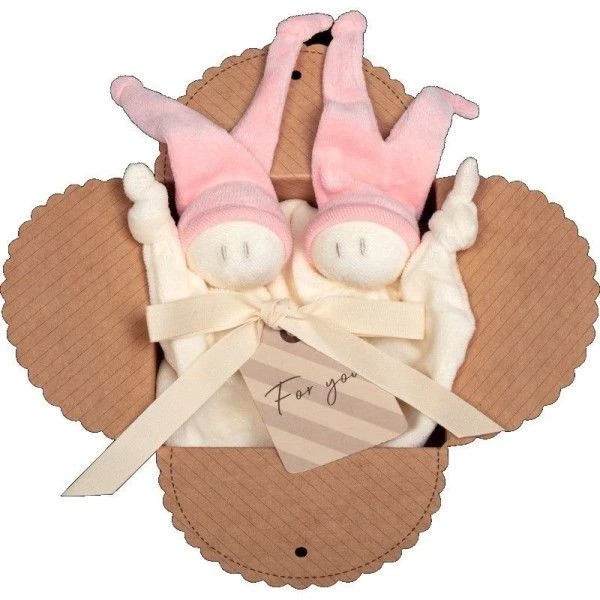 Coffret 2 Doudous Keptin-Jr Coton Bio Zmooz Saumon Small 16 Cm - Doudou Bio 1 Coffret 2 Doudous Keptin-Jr Coton Bio Zmooz Saumon Small 16 Cm - Doudou Bio