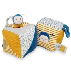 Cube D'activité Pollen 10cm Coton Bio Doudou Et Compagnie® - Doudou Bio Français