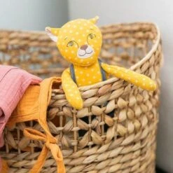Doudou Attache Sucette Guépard Ocre Rita 23 Cm Apple Park™-Jouets Bio Apple Park™ -Jouets De Confort En Peluche Boutique doudou attache sucette flamant rose franny 25 cm apple park jouets bio apple park 3