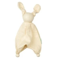 Doudou Bébé Coton Bio Floppy Lange De Mousseline Crème Hoppa®- Doudou Bio GOTS