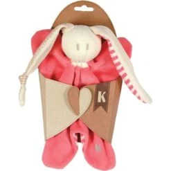 Doudou Coton Bio Keptin-jr Toddel LargeRose Corail 21cm - Doudou Ecologique -Jouets De Confort En Peluche Boutique doudou coton bio keptin jr toddel large rose corail 21cm doudou ecologique 2