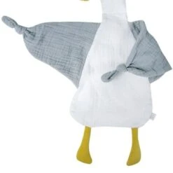 Doudou En Mousseline De Coton Bio Canard Albetta® - Doudou Lange -Jouets De Confort En Peluche Boutique doudou en mousseline de coton bio canard albetta lange doudou 2