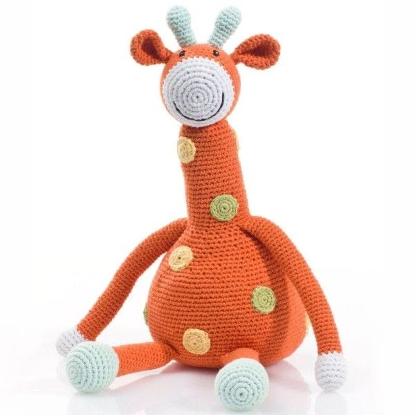 Doudou Girafe 32cm Pebble® Maille Crochet Coton Bio - Doudou Bébé Bio 1 Doudou Girafe 32cm Pebble® Maille Crochet Coton Bio - Doudou Bébé Bio