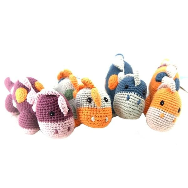 Doudou Hochet Dinosaure Steggi Bleu Pétrole 25cm Pebble® Maille Crochet Coton Bio - Doudou Bébé Bio 2 Doudou Hochet Dinosaure Steggi Bleu Pétrole 25cm Pebble® Maille Crochet Coton Bio - Doudou Bébé Bio – Image 2