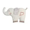 Doudou Hochet Efie Elephant Coloré 20 Cm Coton Bio Organique- Doudou Bio Naturel