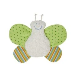 Doudou Hochet Efie Papillon Coloré25 Cm Coton Bio Organic - Doudou Bio Naturel