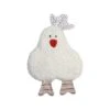 Doudou Hochet Efie Poulette Rouge & Blanche 21 Cm Coton Bio Organic Efie®- Doudou Bio Naturel