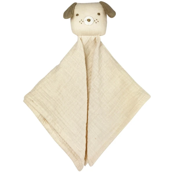 Doudou Lange De Mousseline Chiot Peanut Albetta® 35cm Coton Bio - Lange Doudou 1 Doudou Lange De Mousseline Chiot Peanut Albetta® 35cm Coton Bio - Lange Doudou