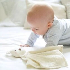 Doudou Lange Mousseline De Coton Bio Ours Albetta® 35cm - Doudou Lange -Jouets De Confort En Peluche Boutique doudou lange mousseline de coton bio ours albetta doudou lange 2