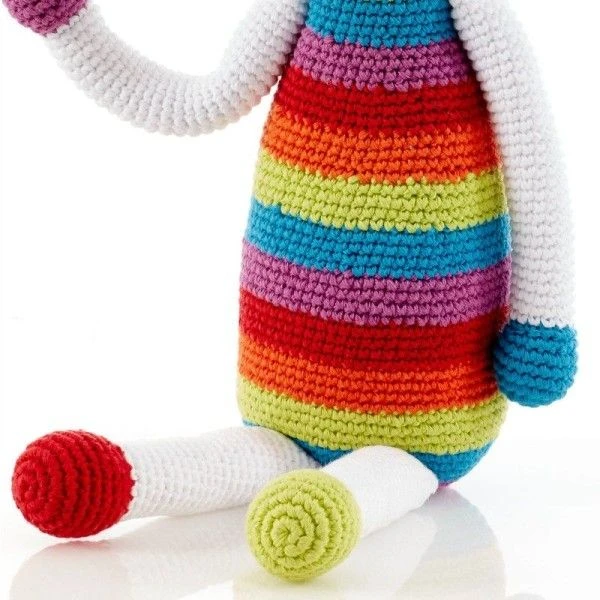Doudou Licorne Rainbow 37cm Pebble® Maille Crochet Coton Bio - Doudou Bébé Bio 3 Doudou Licorne Rainbow 37cm Pebble® Maille Crochet Coton Bio - Doudou Bébé Bio – Image 3
