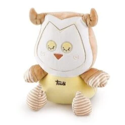 Doudou Musical Hibou Trudi Nature 21 Cm- Doudous Bio