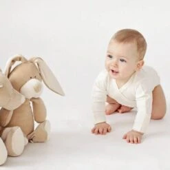 Doudou Ourson Bio Attache Tétine Wooly Organic® Coton Bio 25cm - Doudou Bio GOTS -Jouets De Confort En Peluche Boutique doudou ourson bio attache tetine wooly organic coton bio 25cm doudou bio gots 2