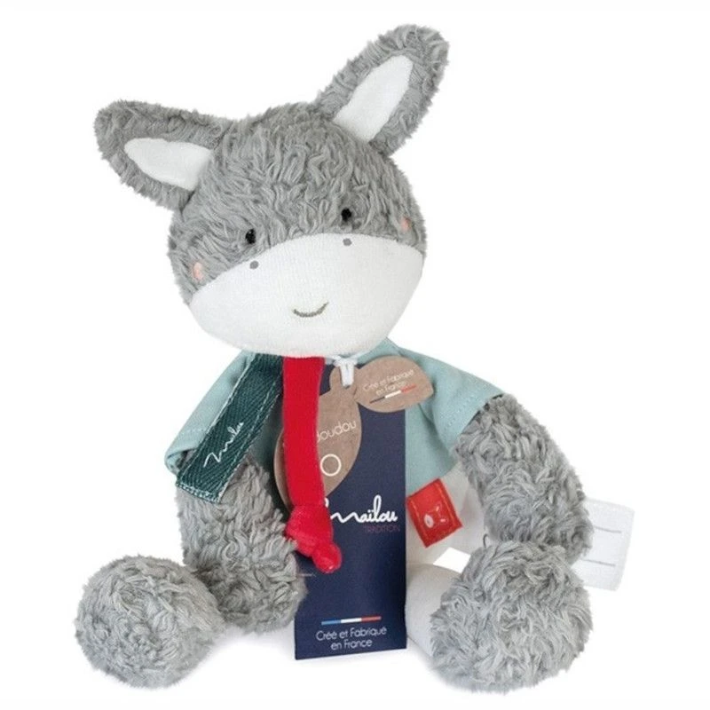 Doudou Peluche Bio Âne 25cm Maïlou Tradition® Coton Bio - Doudou Bio Fait En France 1 Doudou Peluche Bio Âne 25cm Maïlou Tradition® Coton Bio - Doudou Bio Fait En France