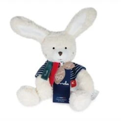 Doudou Peluche Bio Lapin 25cm Maïlou Tradition® Coton Bio - Doudou Bio Fait En France