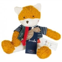 Doudou Peluche Bio Renard 25cm Maïlou Tradition® Coton Bio - Doudou Bio Fait En France