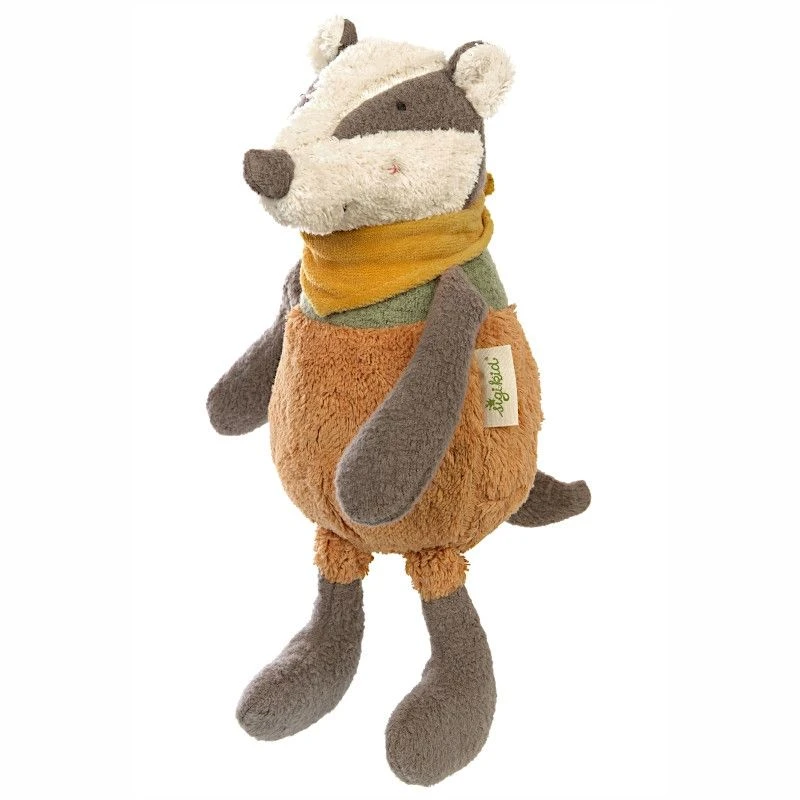 Doudou Peluche Blaireau 29cm Green Sigikid® - Peluche Bio 1 Doudou Peluche Blaireau 29cm Green Sigikid® - Peluche Bio