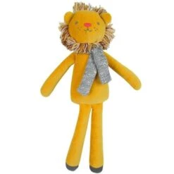 Doudou Peluche Coton Bio Lion 28cm Albetta® - Doudou Lion