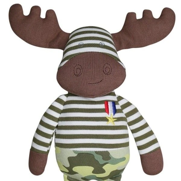 Doudou Peluche Coton Bio Organic Farm Buddies™ Élan 'Général Moose'- Doudou Bio 2 Doudou Peluche Coton Bio Organic Farm Buddies™ Élan 'Général Moose'- Doudou Bio – Image 2