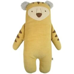 Doudou Peluche En éponge De Coton Bio Tigre 42cm Albetta® - Peluche Bio