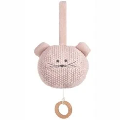 LÄSSIG Doudou Peluche Musicale Tricotée Little Chums Souris Lässig® Coton Bio Gots - Doudous Et Hochets Bio