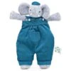 Doudou Peluche Plat Coton Bio Alvin L'éléphant 24 Cm Meiya & Alvin® - Jouet Bio