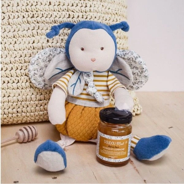 Doudou Peluche Pollen L'abeille 30cm Coton Bio Doudou Et Compagnie® - Doudou Bio Français 3 Doudou Peluche Pollen L'abeille 30cm Coton Bio Doudou Et Compagnie® - Doudou Bio Français – Image 3