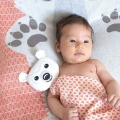 Doudou Plat 28cm Coton Bio Ours Polaire Coq En Pâte® - Doudou Coton Bio -Jouets De Confort En Peluche Boutique doudou plat 28cm coton bio ours polaire coq en pate cartable coton bio 2