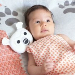 Doudou Plat 28cm Coton Bio Ours Polaire Coq En Pâte® - Doudou Coton Bio -Jouets De Confort En Peluche Boutique doudou plat 28cm coton bio ours polaire coq en pate cartable coton bio 4