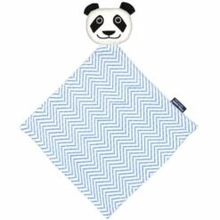 Doudou Plat 28cm Coton Bio Panda Coq En Pâte® - Doudou Coton Bio