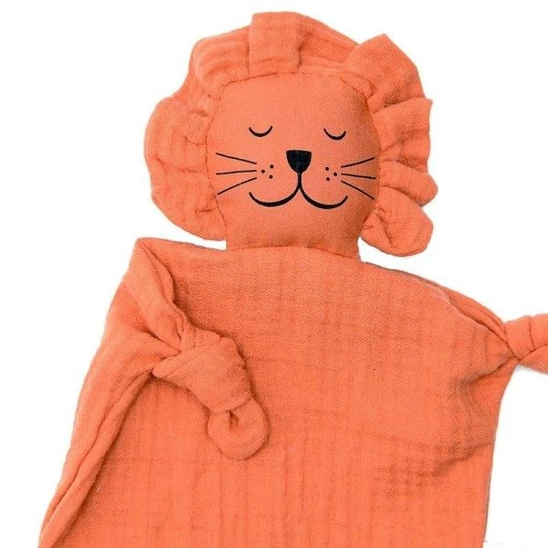 Doudou Plat à Nœuds Coton Bio Lion APunt Barcelona®- Doudou Bébé Bio 2 Doudou Plat à Nœuds Coton Bio Lion APunt Barcelona®- Doudou Bébé Bio – Image 2