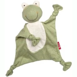 Doudou Plat à Nœuds Grenouille Jersey De Coton Bio Sigikid® 26 Cm - Doudou Bébé