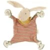 Doudou Plat à Nœuds Lapin Bio Serie Green Sigikid® 28 Cm - Doudou Plat Coton Naturel