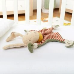 Doudou Plat à Nœuds Lapin Bio Serie Green Sigikid® 28 Cm - Doudou Plat Coton Naturel -Jouets De Confort En Peluche Boutique doudou plat a noeuds lapin bio green sigikid coton naturel 2