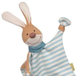 Doudou Plat à Nœuds Sigikid® Lapin Pantin Jersey Marinière Green 28 Cm - Peluche Lapin -Jouets De Confort En Peluche Boutique doudou plat a noeuds sigikid lapin pantin tricote green 28 cm peluche lapin 2