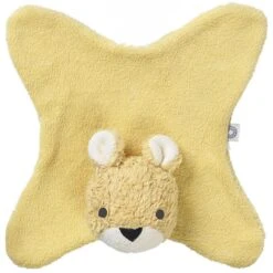 Doudou Plat Anika Écureuil Jaune Coton Bio Franck & Fischer® - Peluche Coton Bio