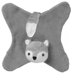 Doudou Plat Anika Renard Gris Coton Bio Franck & Fischer® - Doudou Plat Coton Bio