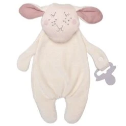 Doudou Plat Attache Sucette Mouton Écru Wooly Organic® Coton Bio 35 Cm - Doudou Bio GOTS -Jouets De Confort En Peluche Boutique doudou plat attache sucette mouton ecru wooly organic coton bio 35 cm doudou bio gots 2