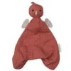 Doudou Plat Bébé Hoppa® Poussin Pico Mousseline Rose Cerise 24cm Coton Bio GOTS - Doudou Bébé