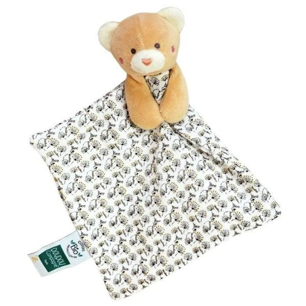 Doudou Plat Bébé L'ours Fleuri 20cm Coton Bio Doudou Et Compagnie® - Doudou Bio Français 1 Doudou Plat Bébé L'ours Fleuri 20cm Coton Bio Doudou Et Compagnie® - Doudou Bio Français