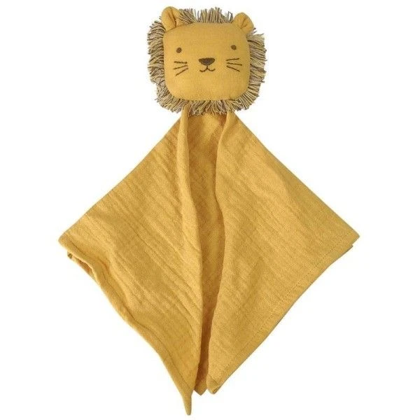Doudou Plat Carré Lange Mousseline De Coton Bio Lion Albetta® 35cm - Lange Doudou 1 Doudou Plat Carré Lange Mousseline De Coton Bio Lion Albetta® 35cm - Lange Doudou