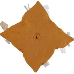 Doudou Plat Carré Mouchoir Coton Bio Âne Paco Ocre Noukie's® - Bébé Bio -Jouets De Confort En Peluche Boutique doudou plat carre mouchoir coton bio ane paco ocre noukie s bebe bio 3