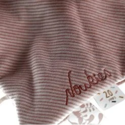 Doudou Plat Carré Mouchoir Coton Bio Lola Rose Noukie's® - Bébé Bio -Jouets De Confort En Peluche Boutique doudou plat carre mouchoir coton bio lola rose noukie s bebe bio 3