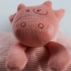 Doudou Plat Carré Mouchoir Coton Bio Lola Rose Noukie's® - Bébé Bio -Jouets De Confort En Peluche Boutique doudou plat carre mouchoir coton bio lola rose noukie s bebe bio 4