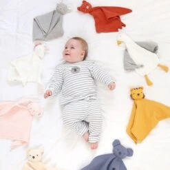 Doudou Plat Carré Mousseline De Coton Bio Hippopotame Albetta® 35cm - Lange Doudou -Jouets De Confort En Peluche Boutique doudou plat carre mousseline de coton bio hippopotame albetta lange doudou 2