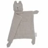 Doudou Plat Carré Ours Beige Fabelab® Mousseline Coton Bio GOTS- Doudou Bio Scandinave